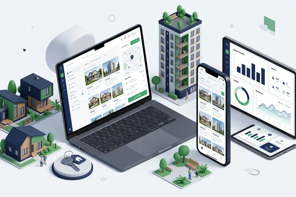 Interior Design App in Ranchi — customer app, partner app and admin panel illustration